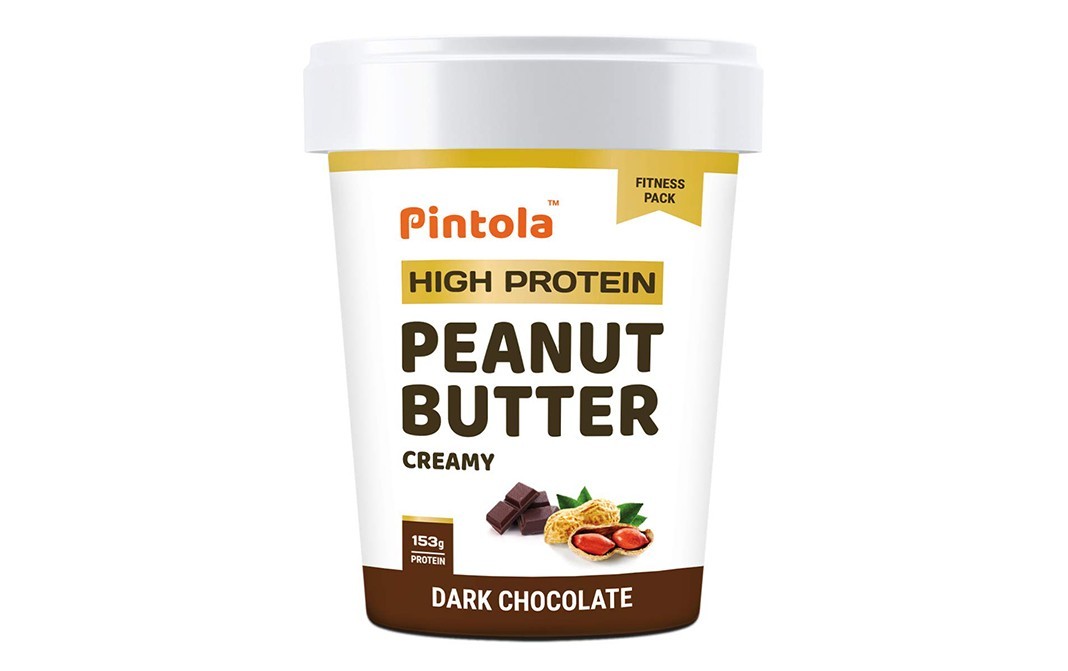 Pintola High Protein Peanut Butter Creamy Dark Chocolate   Jar  510 grams
